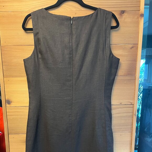 Talbots Classic Irish Linen Brown Sheath Dress Size 10 - Picture 3 of 10